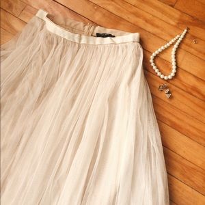 ASOS Pleated Mesh Maxi Skirt